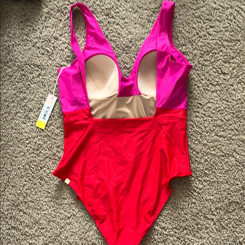 Summersalt Pink and Red Colorblock One-Piece Swimsuit, NWT - Picture 4 of 5